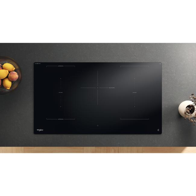 Whirlpool Induction 90cm Hob - Black, 5 Burners, Touch Control