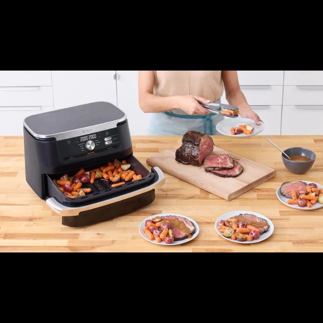 Ninja Foodi 10.4L Air Fryer | AF500UK | FlexDrawer, MegaZone, MAX CRISP, AIR FRY, ROAST, BAKE, REHEAT, DEHYDRATE, PROVE