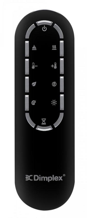 Dimplex Ignite 74" Frameless Electric Fireplace with Optiflame LED Flame Effect, 2.0kW Heat Output, Black Glass and Steel