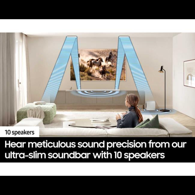 Samsung S801D 3.1.2ch Ultra Slim Lifestyle Soundbar with Subwoofer - White (2024)