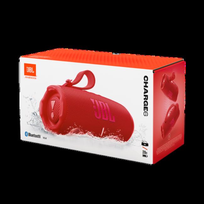 JBL Charge 6 Portable Bluetooth Speaker Red with JBL Logo