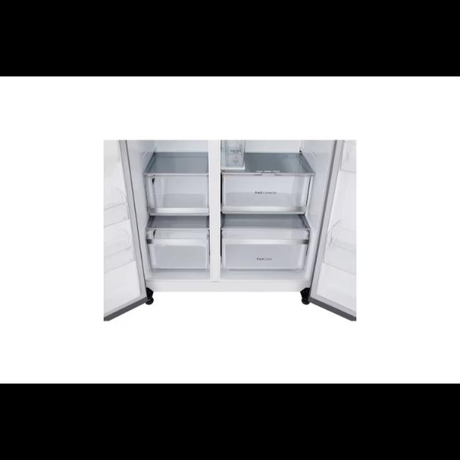 LG InstaView Side-By-Side Refrigerator 628L Brushed Steel with Water Dispenser