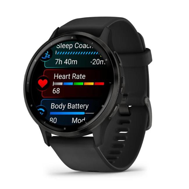 Garmin Venu 3 Smartwatch Black AMOLED Display, Heart Rate Monitor, Up to 14 Days Battery Life