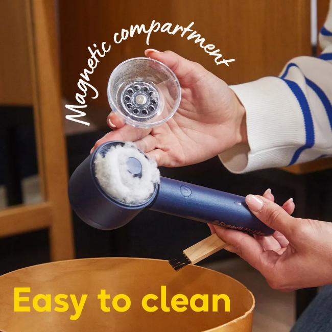 Russell Hobbs Fabric Shaver Midnight Blue Cordless Rechargeable 90 minutes