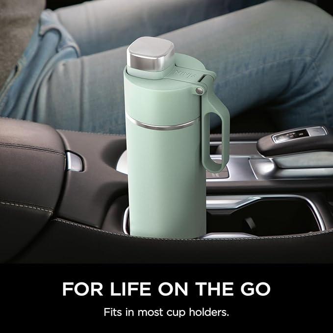 Ninja Thirsti 700ml Travel Bottle - Mint, Stainless Steel