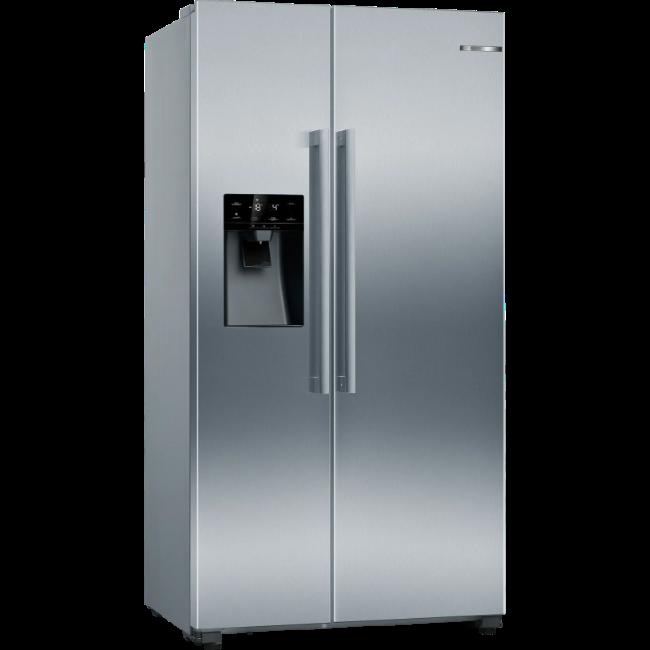 Bosch Series 6 American Style Fridge Freezer - Brushed Steel, Water Dispenser, Double Door