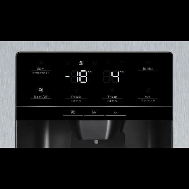 Bosch Series 6 American Style Fridge Freezer - Brushed Steel, Water Dispenser, Double Door