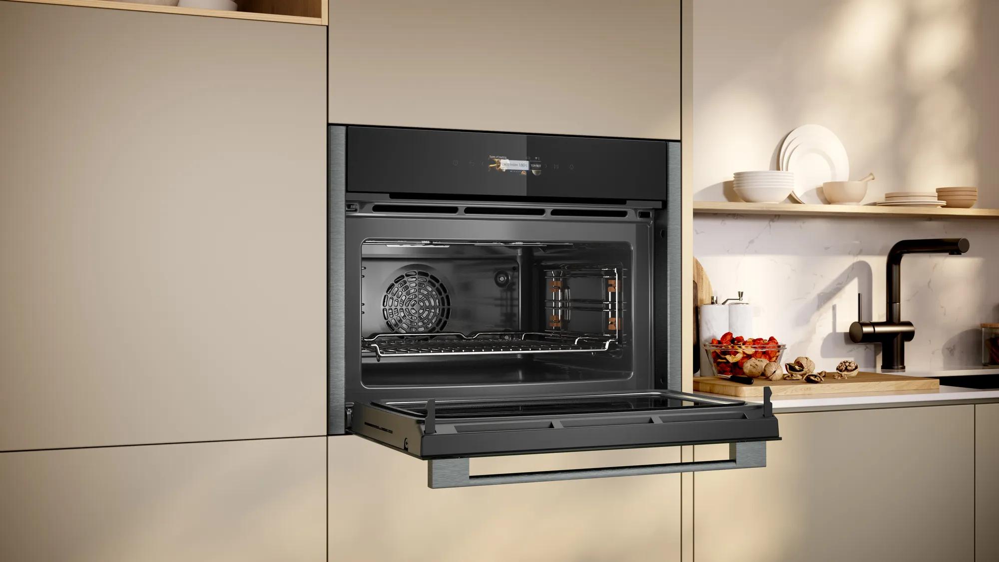 Neff Built-in Combi Oven Microwave Graphite-Grey Circo Therm 180°C