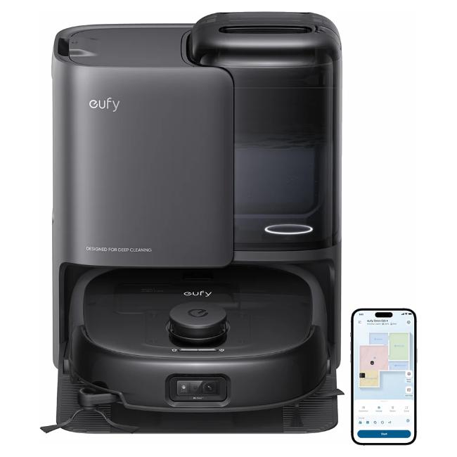 Eufy Omni E25 2-in-1 Robot Vacuum and Mop - Black | 20,000 Pa Suction, HydroJet Mopping, DuoSpiral Brushes, CornerRover Arm, AI.See Obstacle Avoidance, Hands-Free Station
