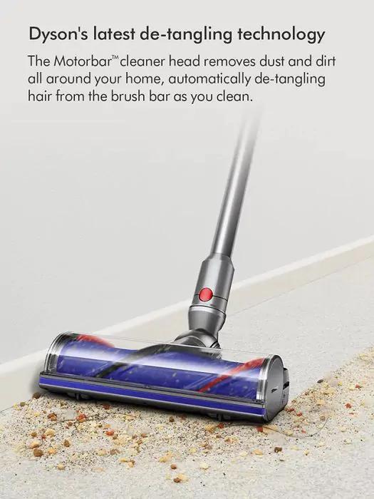 Dyson V12 Detect Slim Vacuum Cleaner with 60 minutes Battery Life, 2.2 kg Weight, Cyclonic and Anti-tangle Technology, Cleaning tools, LCD screen, Motor, Brush bar