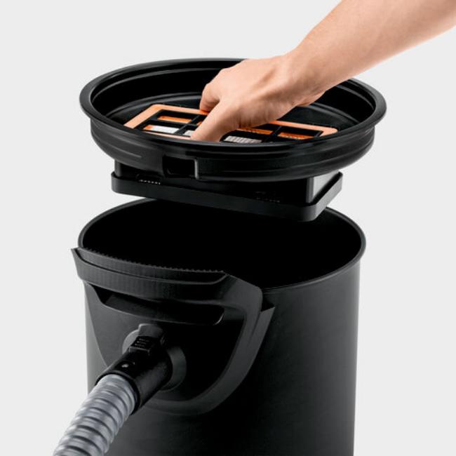 Karcher Ash Vacuum Cleaner 600W Metal Container Filter Cleaning System