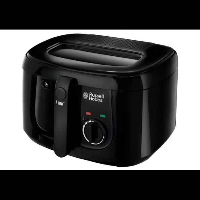 Russell Hobbs 2.5L Maxi Deep Fryer Black with 1kg Food Capacity, Variable Temperature, Non-slip Feet, Cool Touch Walls, Observation Window, Carbon Filter