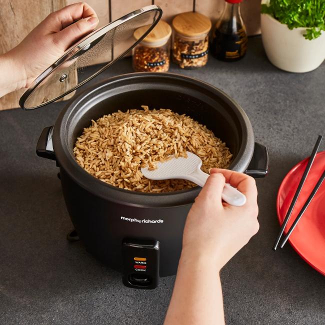 Morphy Richards 8 Cup 1.5L 500W Rice Cooker & Steamer with Keep Warm, Non-stick, Dishwasher Safe Lid, Control Panel