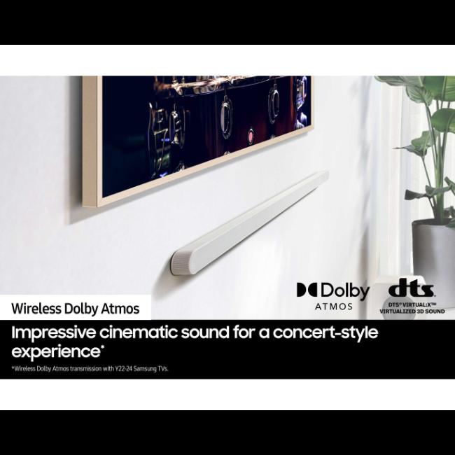 Samsung S801D 3.1.2ch Ultra Slim Lifestyle Soundbar with Subwoofer - White (2024)