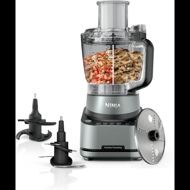 Ninja PrecisionPro Food Processor 850W 2.1L Bowl Auto-iQ Technology 4 Preset Modes Chop Slice Mix Dough Purée Dishwasher Safe