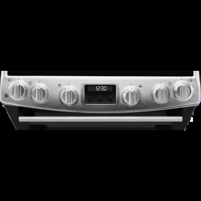 Electrolux 500 Series 60cm Electric Induction Cooker with Double Oven, Stainless Steel, Hob2Hood, Catalytic Cleaning, 77L Main Oven, 39L Second Oven