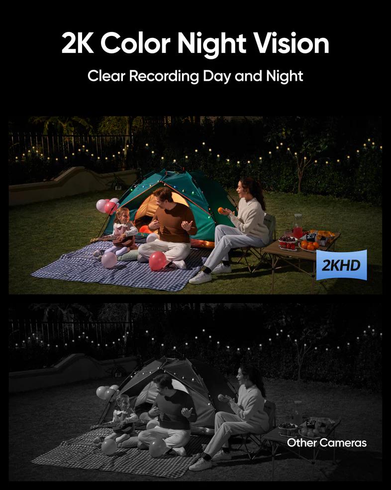 Eufy Solar Powered 2K Wall Light Camera with Solar Panel and Camera