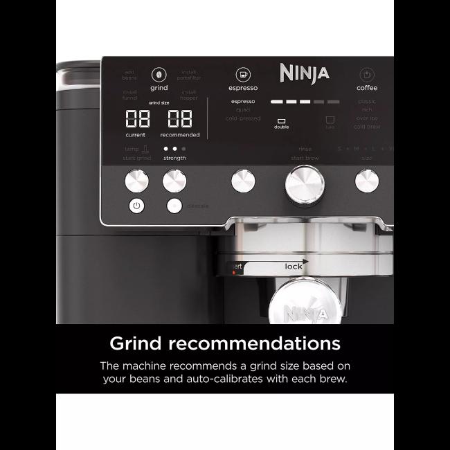 Ninja Espresso Coffee Machine - Black | Grind | Froth