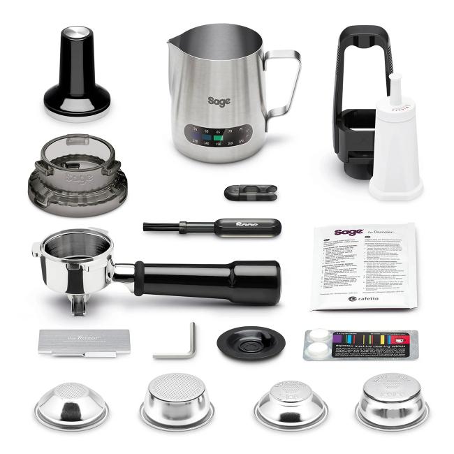 Sage The Barista Express Coffee Machine - Black Truffle | Integrated Burr Grinder, Digital Temperature Control, Steam Wand, Grind Size Dial, Hands-Free Operation