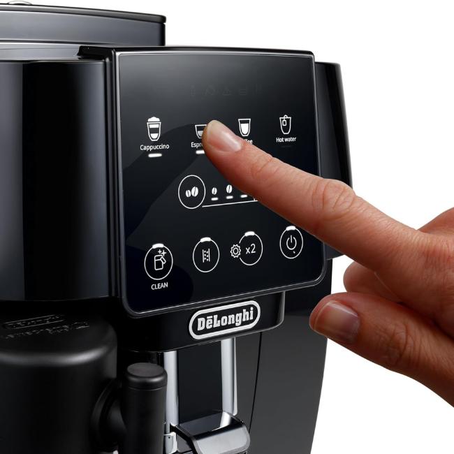 De'Longhi Magnifica Start Bean to Cup Coffee Machine Black | Espresso, Cappuccino, Hot Water | Image Features: Cappuccino, Espresso, Coffee, Hot Water