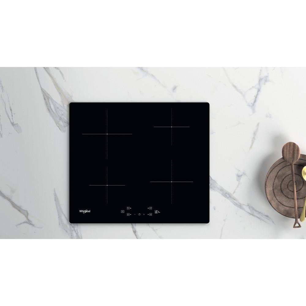 Whirlpool Induction Hob 4 Zone Black Glass 6th Sense Booster