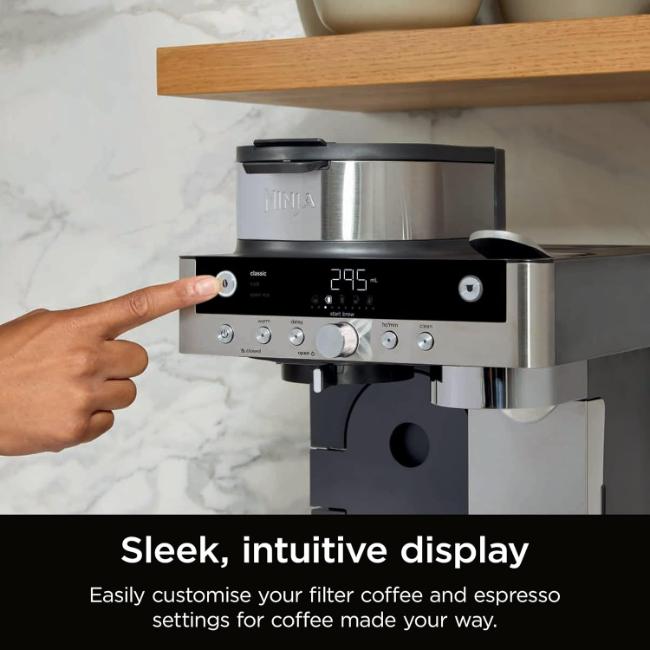 Ninja DualBrew System Coffee Machine - Filter & Espresso with Froth, Multiple Drink Sizes, 1.8L Capacity