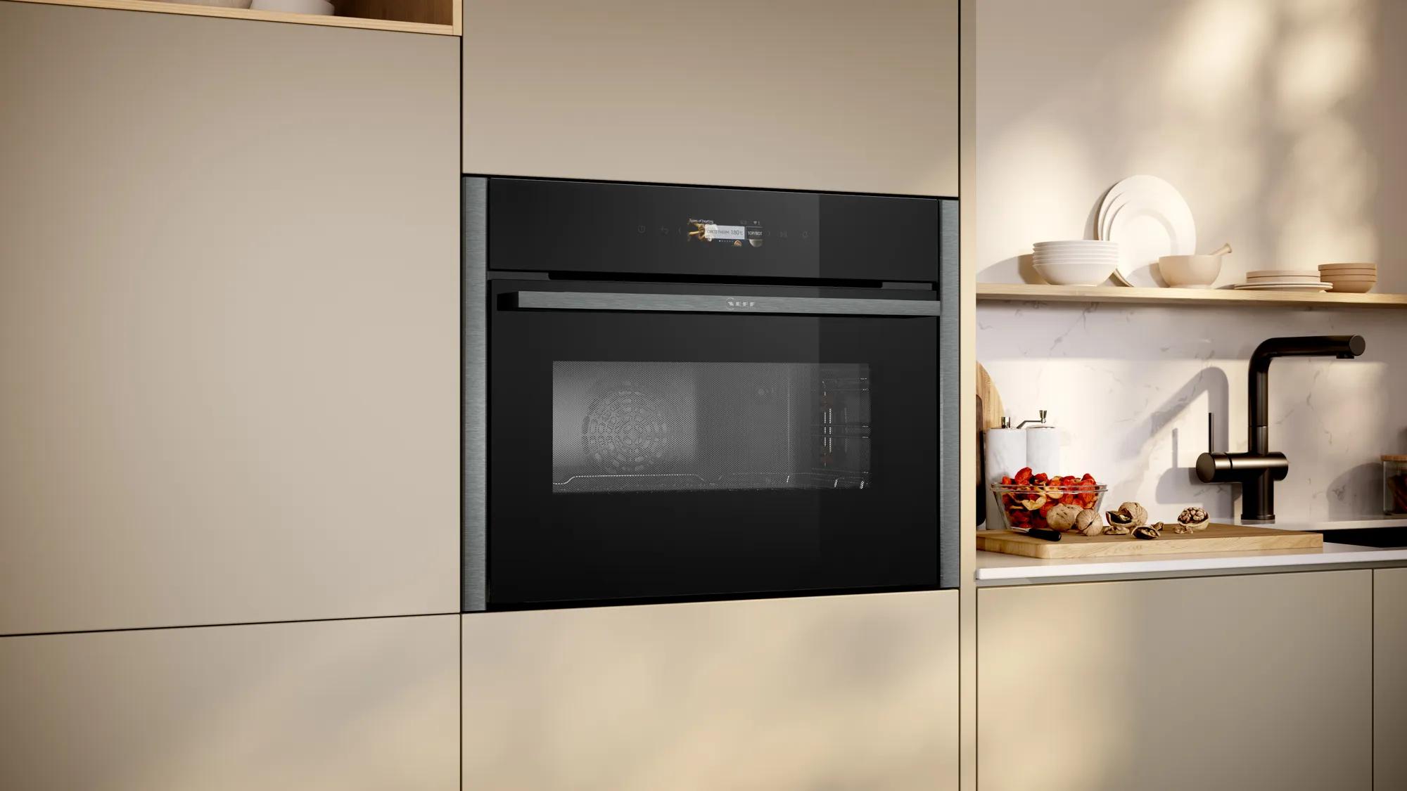 Neff Built-in Combi Oven Microwave Graphite-Grey Circo Therm 180°C