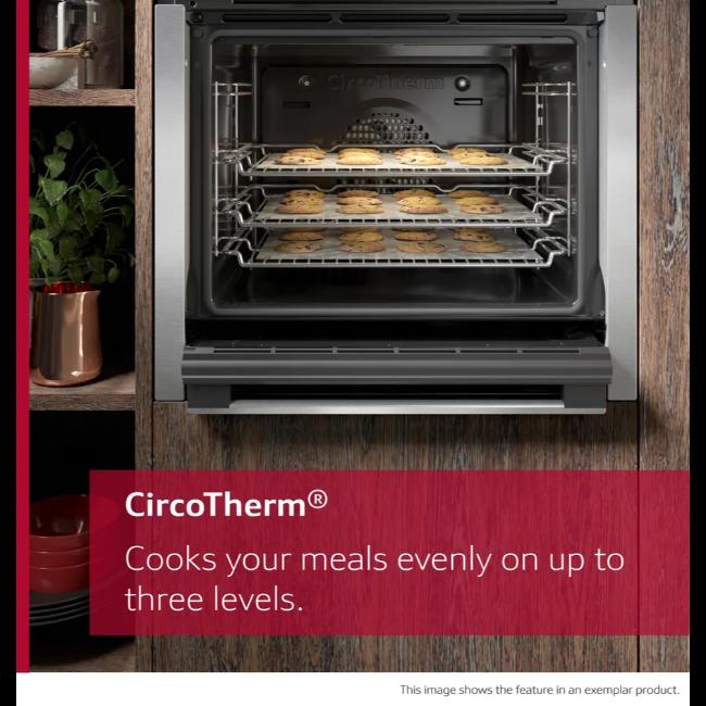 Neff N 50 Built-in Single Oven Graphite-Grey 71L Slide&Hide Eco Clean Easy Clean LCD CircoTherm 50-275°C 595x594x548mm