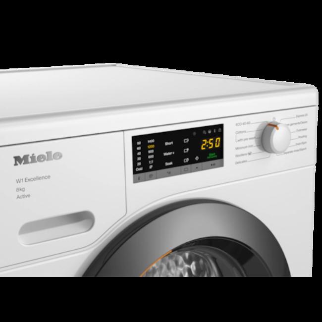 Miele W1 8kg 1400sp Washing Machine White - Active, Short, with pre-wash, Minimum iron, Woollens, Delicates