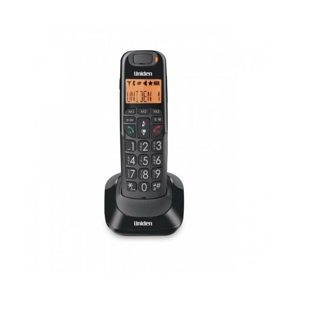 Uniden Cordless Phone Big Button Backlit LCD Black