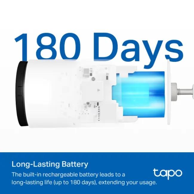 Tapo Smart Wire-Free Security Camera - Outdoor, 2K Resolution, Night Vision, Battery Powered
