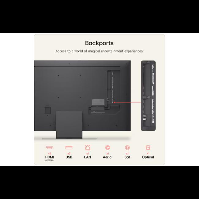 LG 55 inch Mini RGB evo AI 4K Smart TV Black with alpha 8 AI Processor, 288Hz Refresh Rate, webOS, Dolby Atmos, and 2026 Model