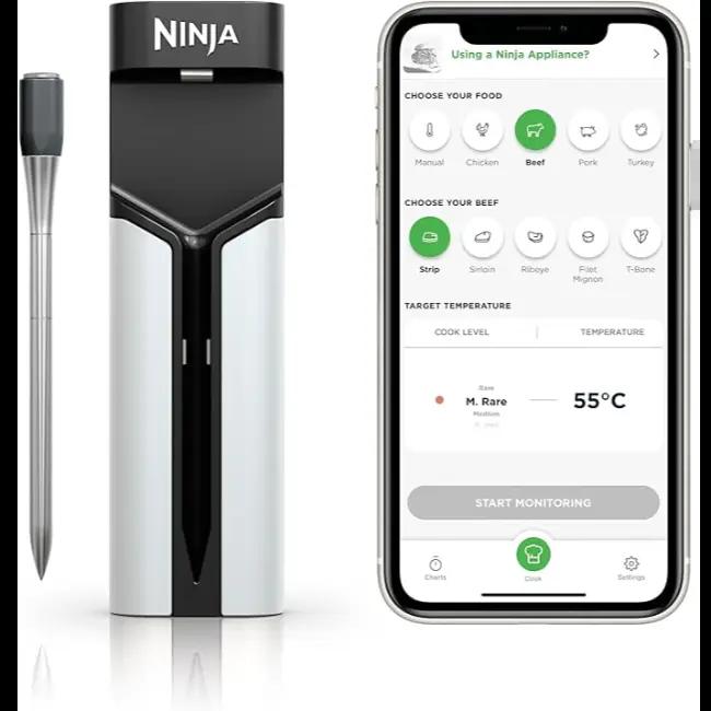 Ninja Wireless Smart Cooking Thermometer with App, Beef, 55°C