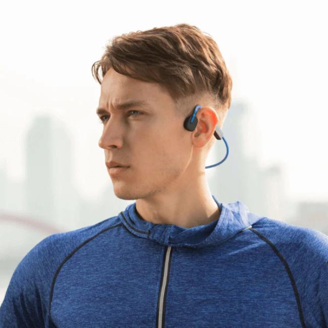 Shokz OpenMove Bone Conduction Wireless Open-Ear Headphones - Blue