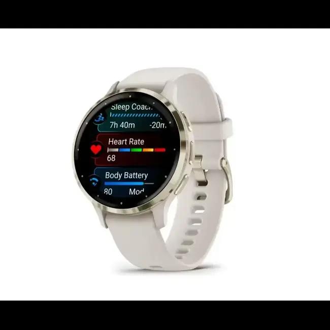 Garmin Venu 3S Smartwatch Gold & Ivory 41mm AMOLED Display Fitness Tracker