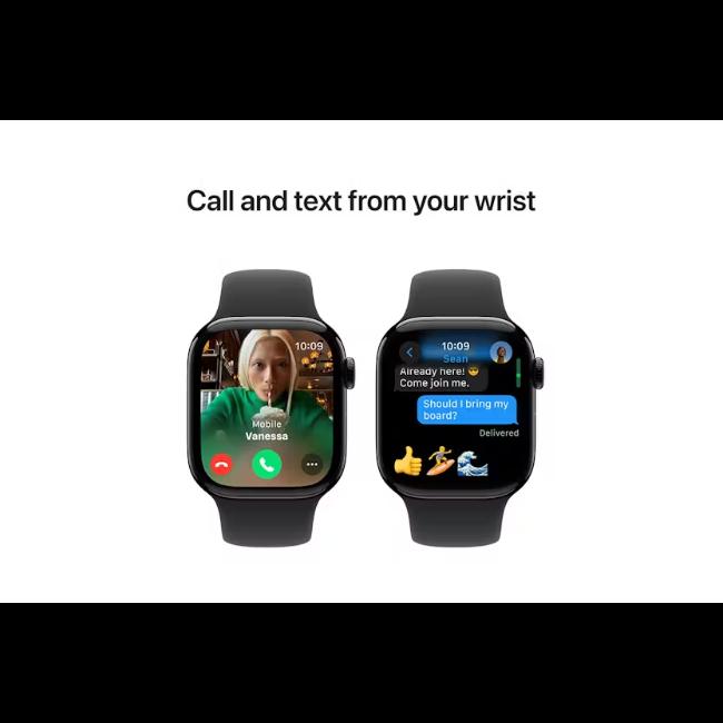 Apple Watch Series 10 46mm Smartwatch | Jet Black with Black Band | GPS | Health & Fitness Tracking