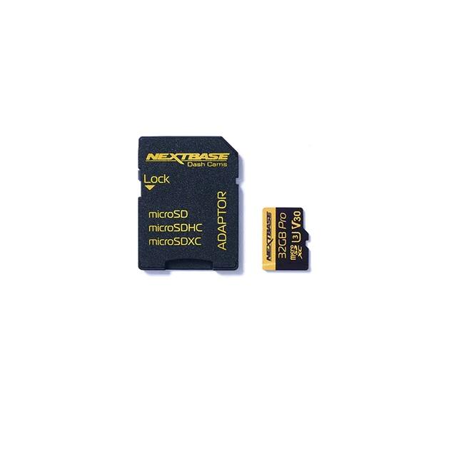 Nextbase 32GB Pro microSDXC Card with Adapter, U3 Speed, V30 - Ideal for Dash Cams
