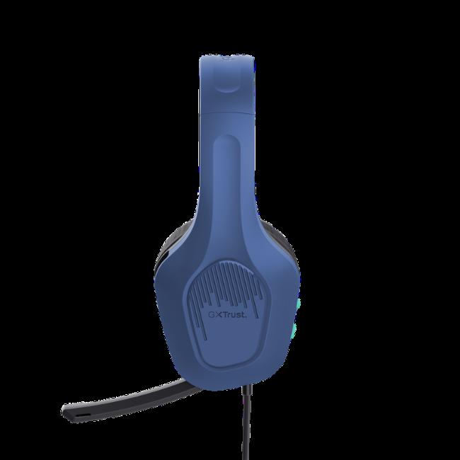 Trust GXT 415 Zirox Gaming Headset - Blue | Wired, Over-ear, Adjustable Headband