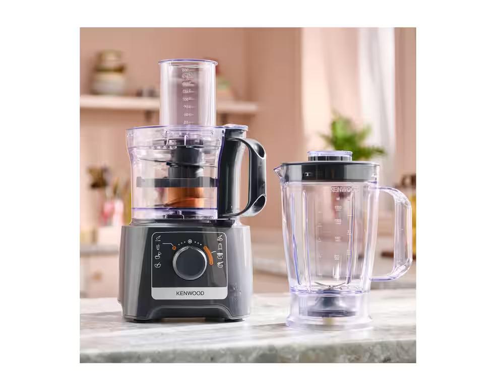 Kenwood Food Processor with Blender, Grey, Speed Settings, Measuring Scale