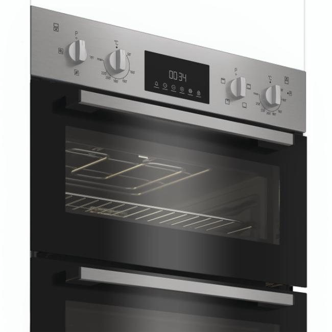 Indesit Double Oven Electric Stainless Steel with Twin Grill and Digital Display