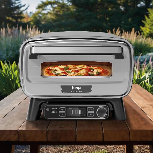 Ninja Artisan Electric Outdoor Pizza Oven & Air Fryer - Grey, Pizza, Bake, Air Fry & Prove, Free Delivery