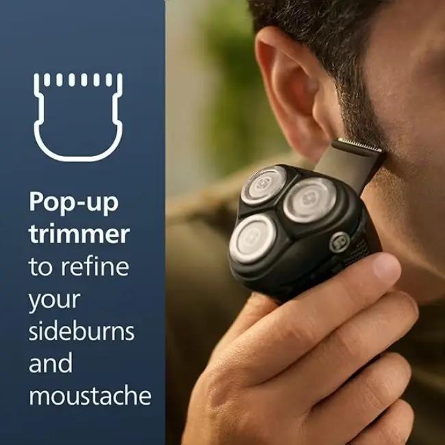 Philips 3000 Series Electric Shaver - Wet & Dry, 5D Flex & Pivot Heads, Pop-up Trimmer, 60 min runtime, 1h charging, Skin Protect Technology, Comfortable Clean Shave