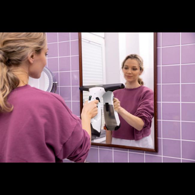 Kärcher WV 2 Plus Window Vac - White, with Spray Bottle, Microfibre Cloth, Glass Cleaning Concentrate