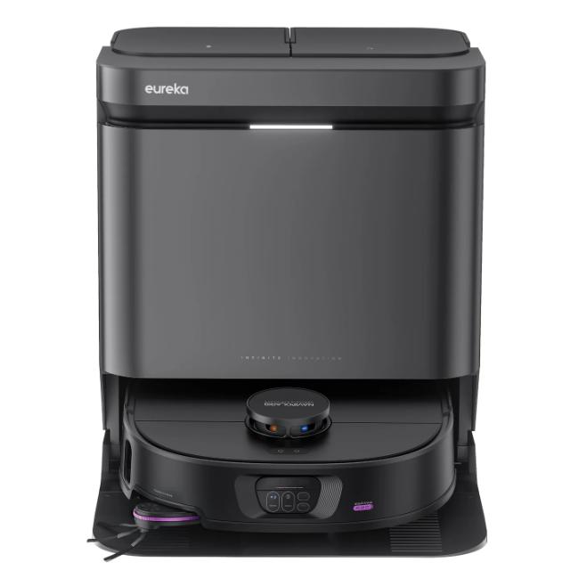 Eureka J15 Max Ultra Robot Vacuum Black with AIO Docking Station, 22Kpa suction power, AI 2.0, Mop, Self empty and refill, Black