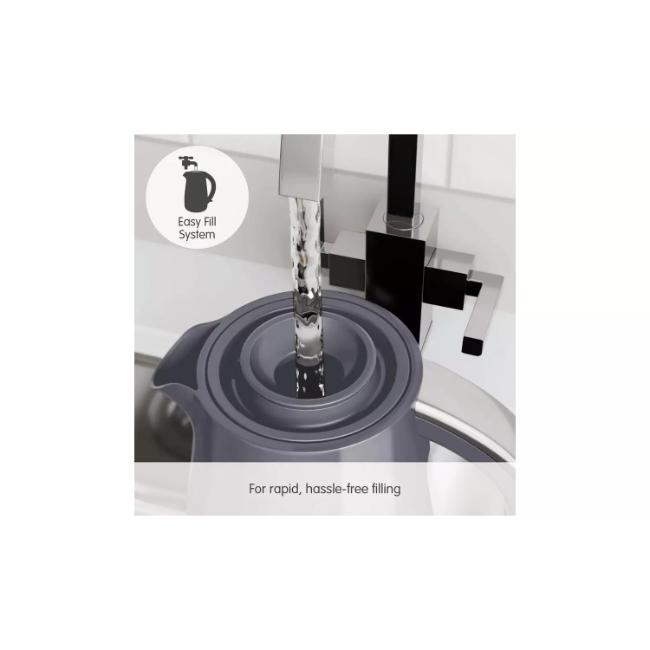 Morphy Richards Hive Grey 1.5L Kettle | 3000W | Honeycomb Pattern, Water Level Indicator, Spout, Handle