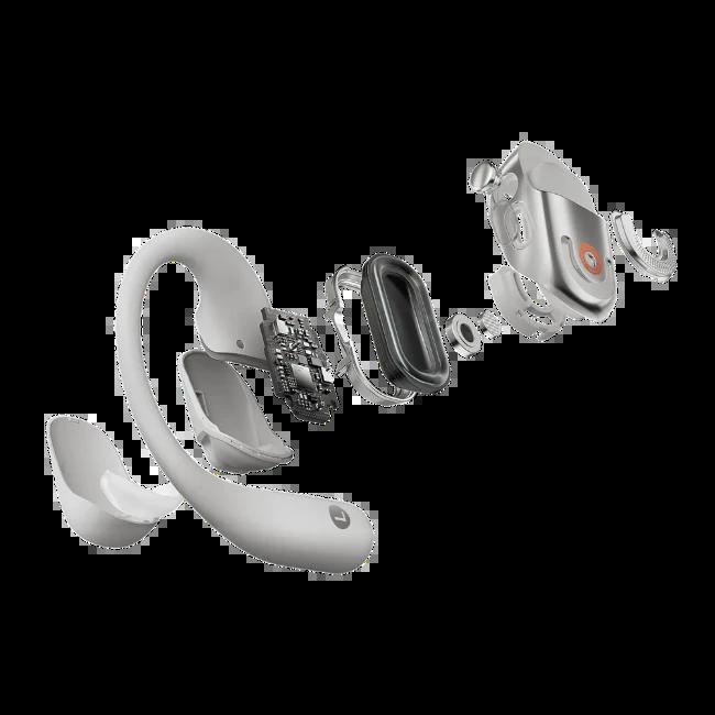 Shokz Openfit 2+ Grey Open-Ear Earbuds - Dynamic Sound, Dolby Audio, 48hr Battery, IP55 Water Resistant, Bluetooth 5.4