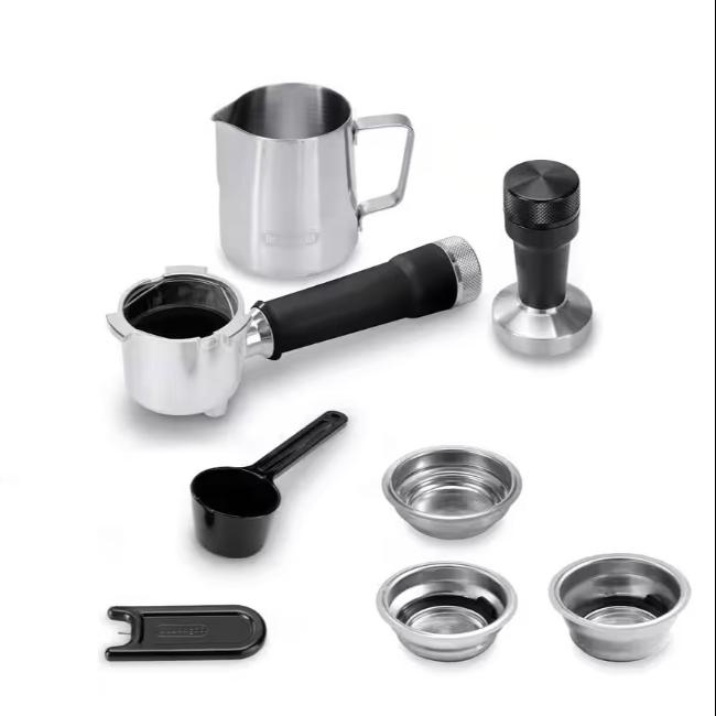 Delonghi Dedica Duo Espresso Coffee Machine with Cold Brew & Advanced Milk Steam Wand | Stainless Steel | 15cm Wide | 15-bar Pump Pressure