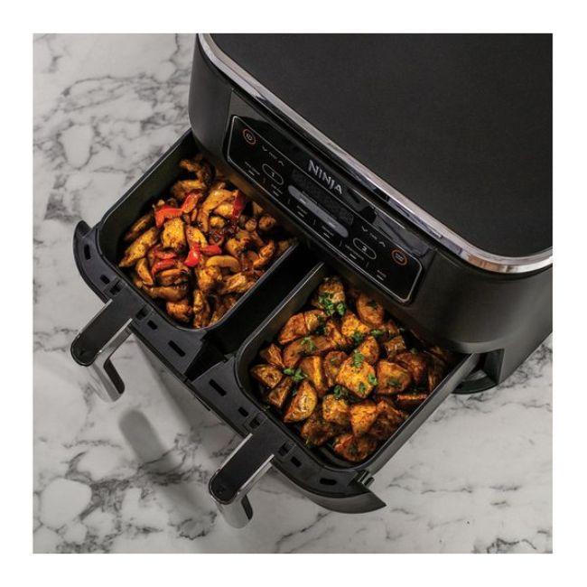 Ninja Foodi Dual Zone Air Fryer AF300UK | 7.6L Capacity | Air Fry, Max Crisp, Roast, Bake, Reheat, Dehydrate | Free Delivery
