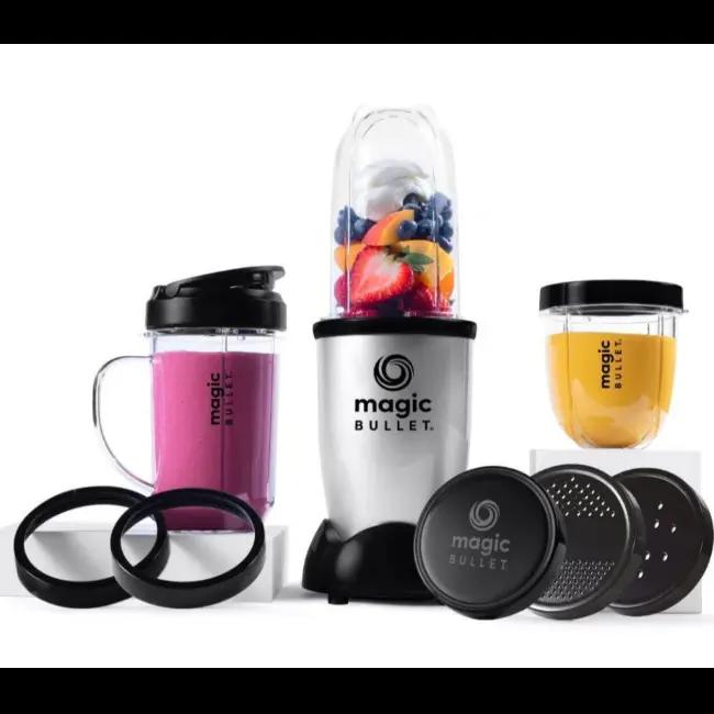 Nutri Bullet Blender | Brushed Steel | Chopping, blending, mixing, whipping, grinding, ice crushing | Cups, Lids, Attachments