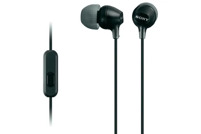 Sony In-Ear Headphones with Mic - Black | Comfortable, Lightweight, Balanced Sound
